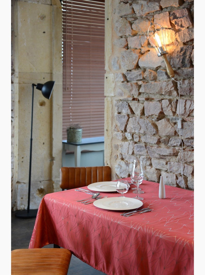 Nappe 145x300cm Facette rouge Rouge - Kiabi