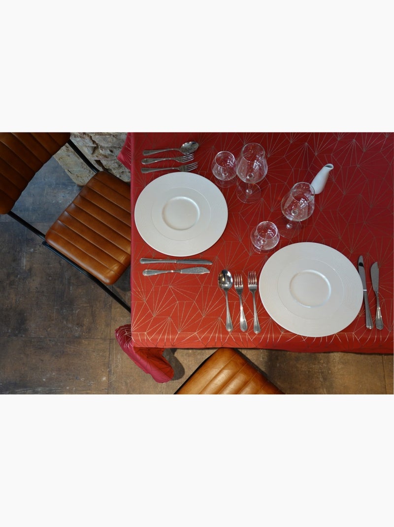 Nappe 145x300cm Facette rouge Rouge - Kiabi