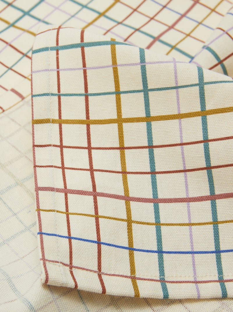 Nappe à carreaux 150 x 270 - Kiabi Home Beige - Kiabi