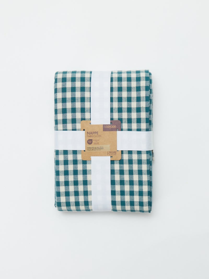 Nappe à carreaux 150 x 270 - Kiabi Home Vert - Kiabi