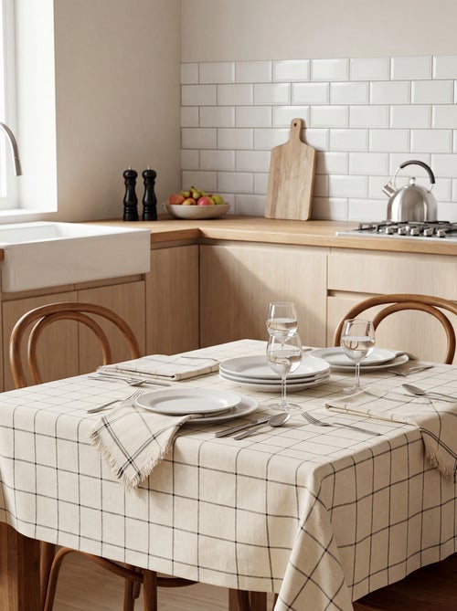 Nappe à carreaux 150x300 cm - Kiabi Nappe à carreaux 150x300 cm - Kiabi