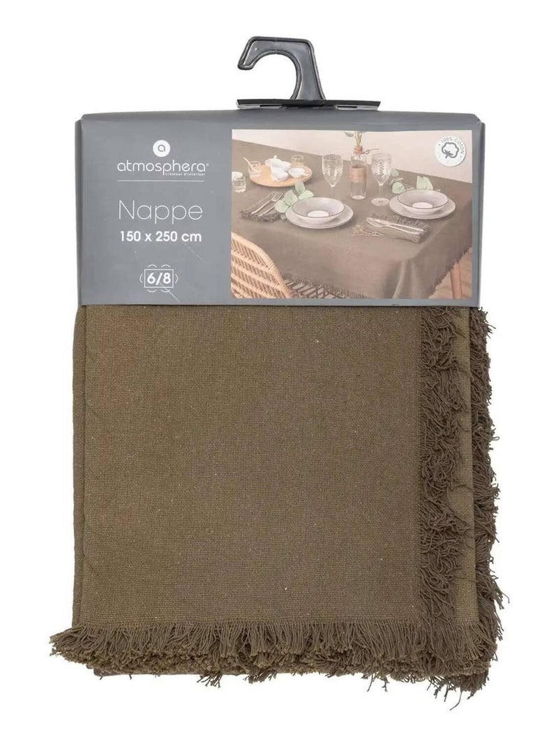 Nappe à franges - 100% coton Vert - Kiabi