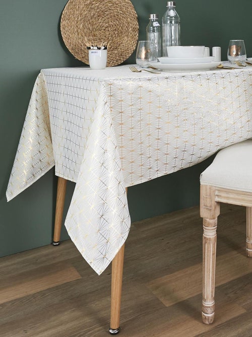 Nappe à motifs géométriques GOLD Rectangulaire - Kiabi Nappe à motifs géométriques GOLD Rectangulaire - Kiabi
