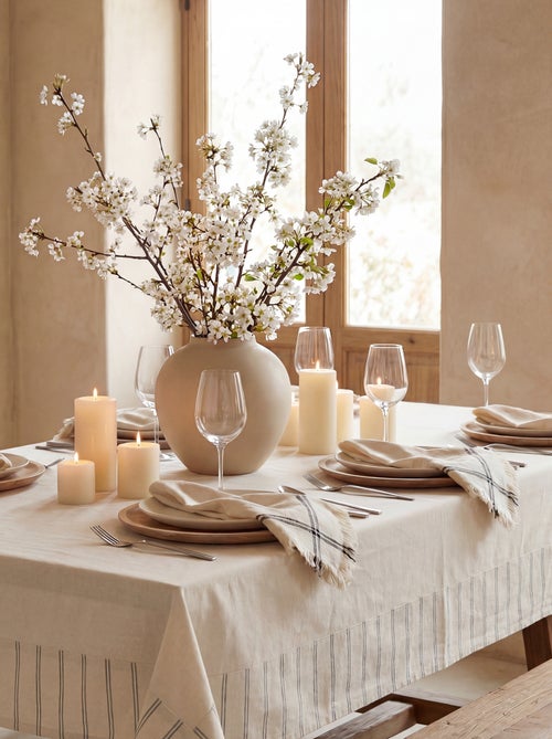 Nappe à rayures en coton (150x200 cm) - Kiabi Home - Kiabi