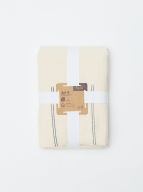 Nappe à rayures en coton (150x200 cm) - Kiabi Home - Kiabi