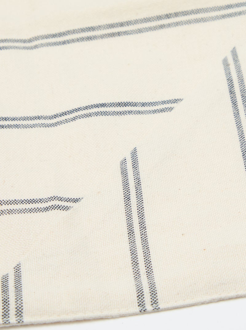 Nappe à rayures en coton (150x200 cm) - Kiabi Home Beige - Kiabi