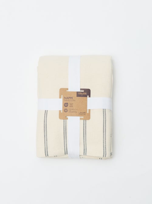 Nappe à rayures en coton (150x300 cm) - Kiabi Home - Kiabi