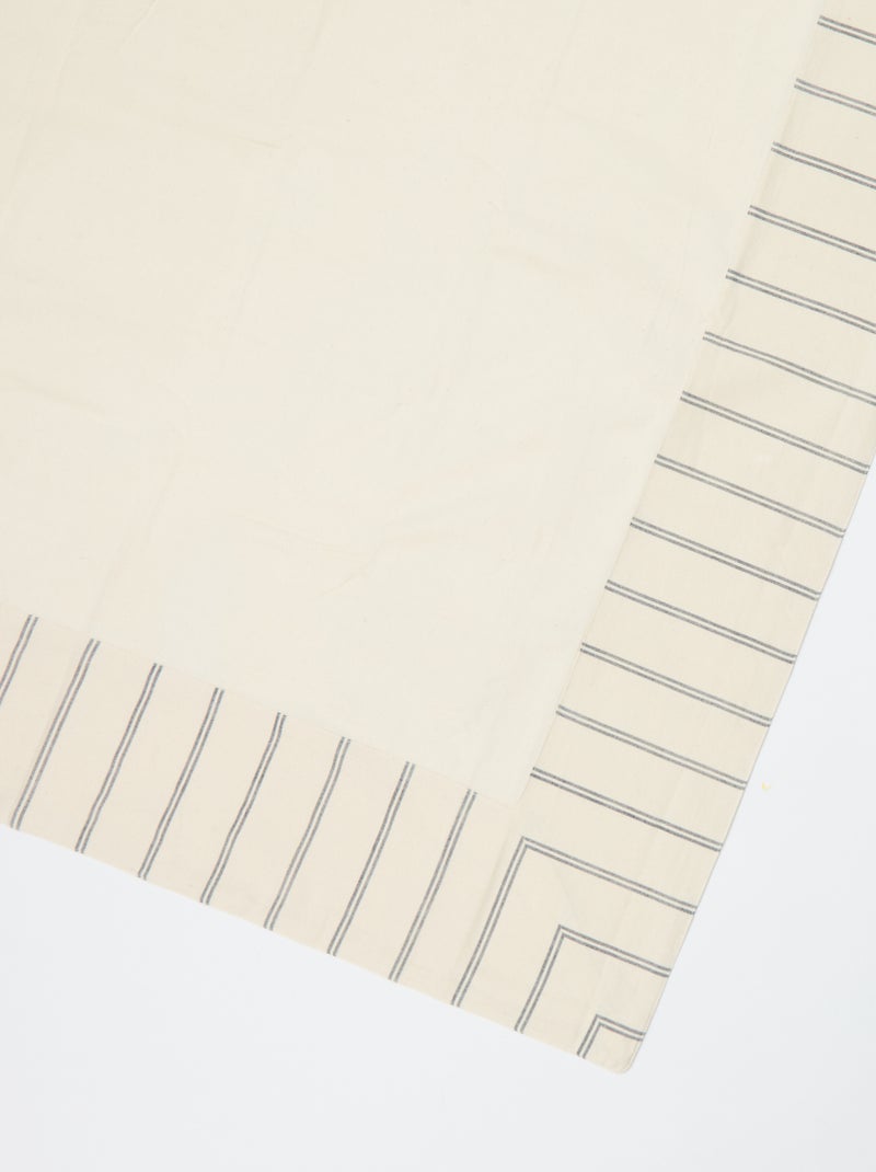 Nappe à rayures en coton (150x300 cm) - Kiabi Home Beige - Kiabi