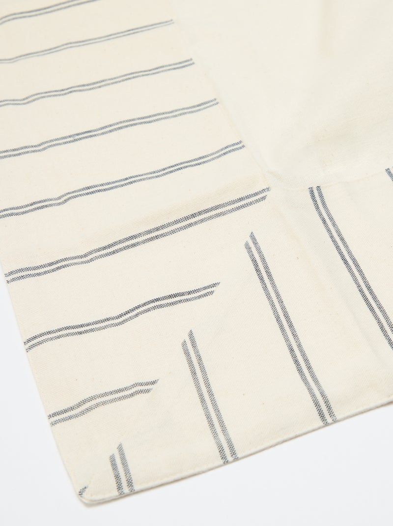 Nappe à rayures en coton (150x300 cm) - Kiabi Home Beige - Kiabi