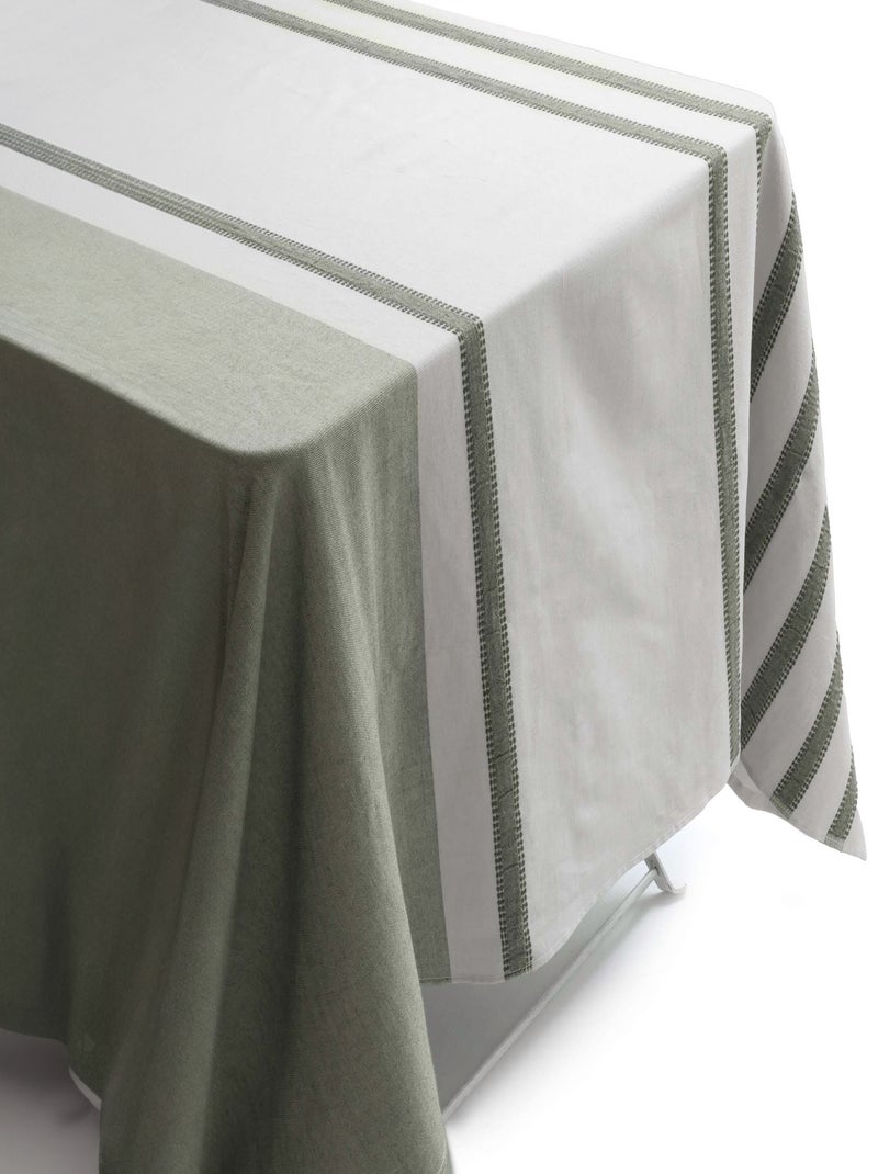 Nappe AKSEL en polycoton Rectangulaire Vert clair - Kiabi