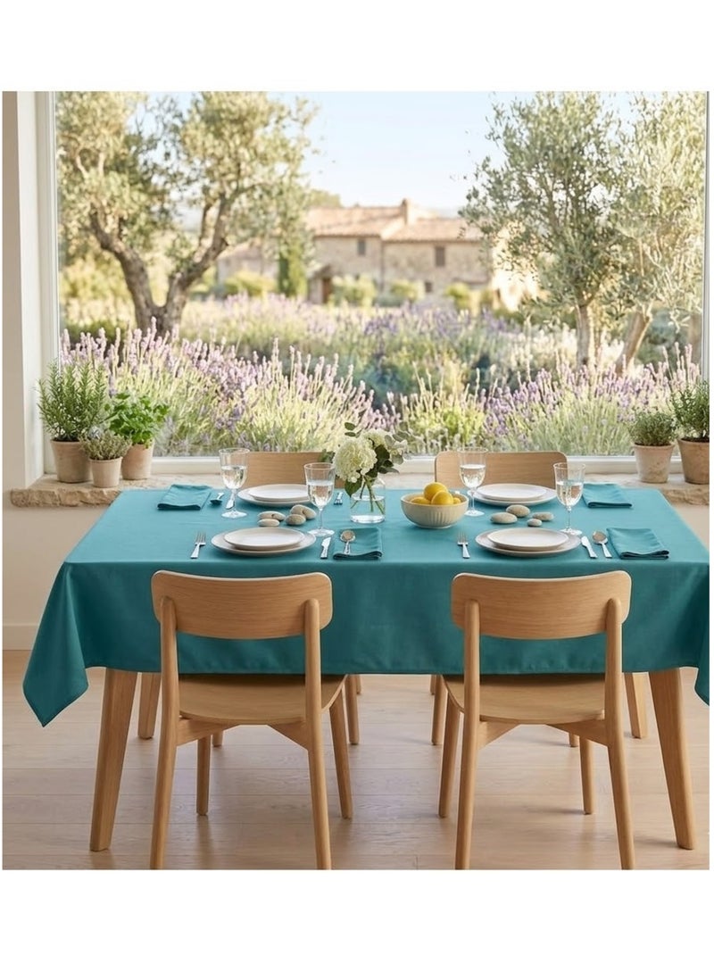 Nappe anti tache Collection Colors Bleu canard - Kiabi