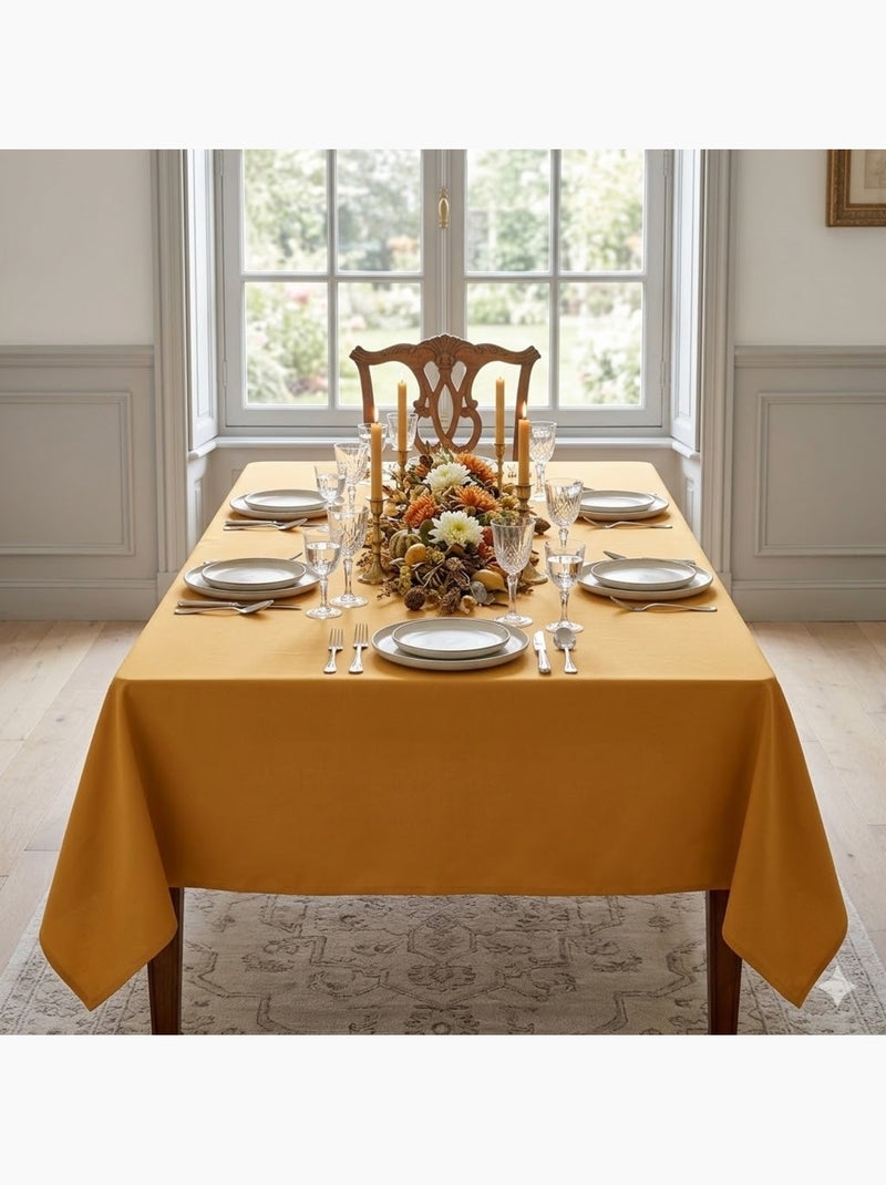 Nappe anti tache Collection Colors Ocre - Kiabi