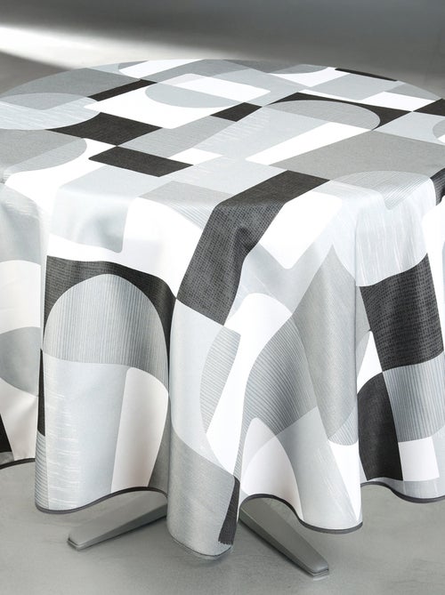 Nappe anti-tâche ronde design géométrique - Kiabi