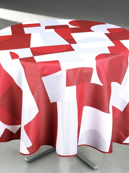 Nappe anti-tâche ronde design géométrique - Kiabi