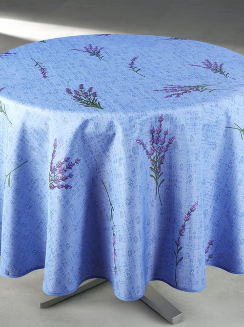 Nappe anti-tâche ronde motif lavande - Kiabi