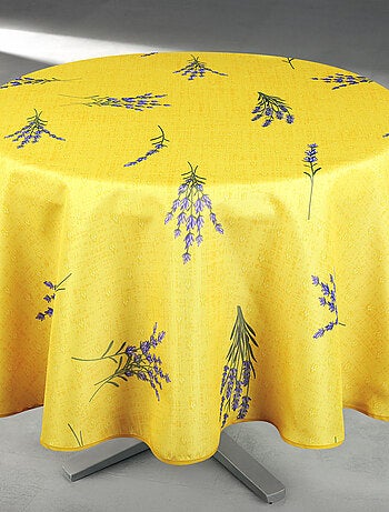 Nappe anti-tâche ronde motif lavande