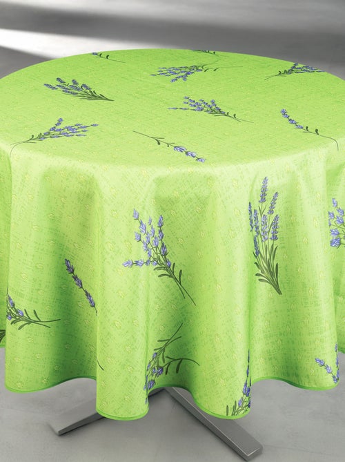 Nappe anti-tâche ronde motif lavande - Kiabi