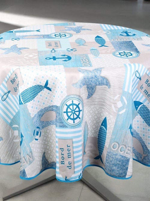 Nappe anti-tâche ronde motif marin - Kiabi Nappe anti-tâche ronde motif marin - Kiabi