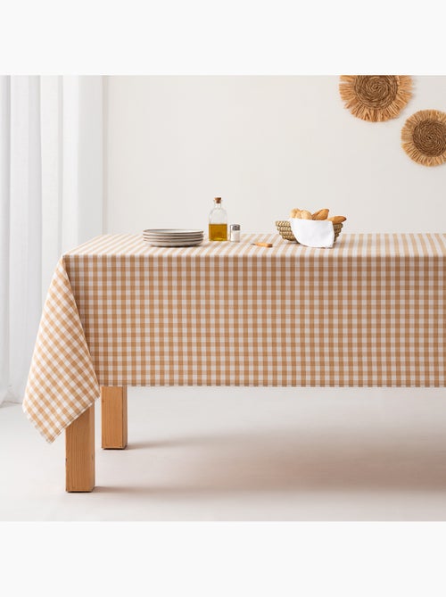 Nappe anti-taches à carreaux vichy, tissée, toucher textile - Gamusi. - Kiabi