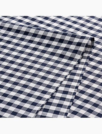 Nappe anti-taches à carreaux vichy, tissée, toucher textile - Gamusi.