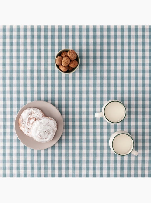 Nappe anti-taches à carreaux vichy, tissée, toucher textile - Gamusi. - Kiabi