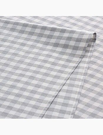 Nappe anti-taches à carreaux vichy, tissée, toucher textile - Gamusi.