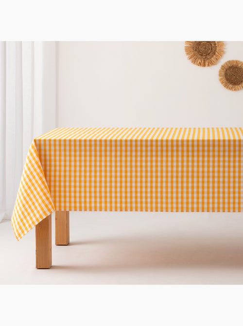 Nappe anti-taches à carreaux vichy, tissée, toucher textile - Gamusi. - Kiabi