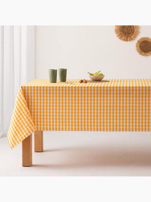 Nappe anti-taches à carreaux vichy, tissée, toucher textile - Gamusi. - Kiabi