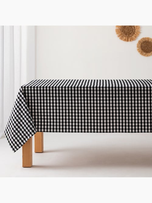 Nappe anti-taches à carreaux vichy, tissée, toucher textile - Gamusi. - Kiabi