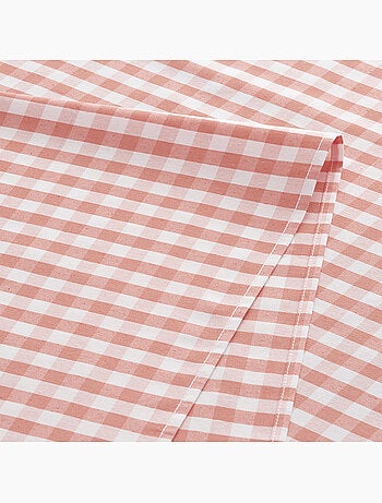 Nappe anti-taches à carreaux vichy, tissée, toucher textile - Gamusi.