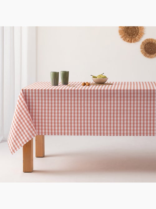 Nappe anti-taches à carreaux vichy, tissée, toucher textile - Gamusi. - Kiabi