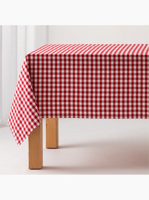 Nappe anti-taches à carreaux vichy, tissée, toucher textile - Gamusi. - Kiabi