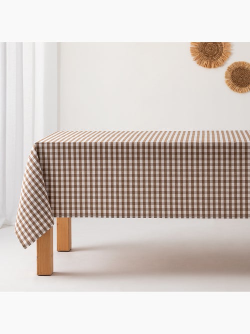 Nappe anti-taches à carreaux vichy, tissée, toucher textile - Gamusi. - Kiabi