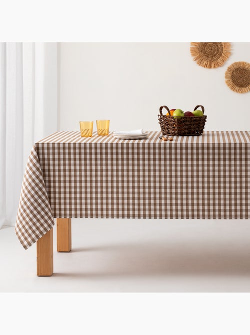 Nappe anti-taches à carreaux vichy, tissée, toucher textile - Gamusi. - Kiabi