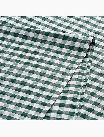 Nappe anti-taches à carreaux vichy, tissée, toucher textile - Gamusi.