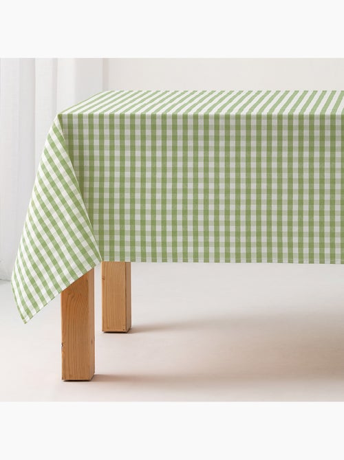 Nappe anti-taches à carreaux vichy, tissée, toucher textile - Gamusi. - Kiabi