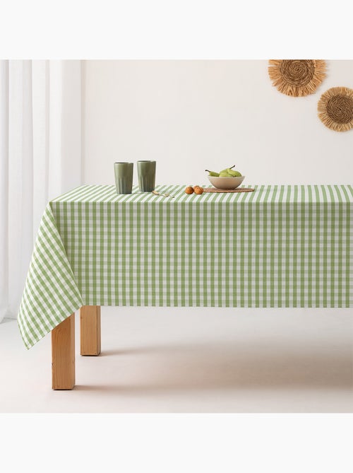 Nappe anti-taches à carreaux vichy, tissée, toucher textile - Gamusi. - Kiabi
