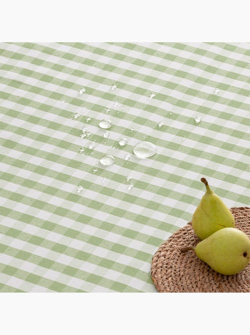 Nappe anti-taches à carreaux vichy, tissée, toucher textile - Gamusi. - Kiabi