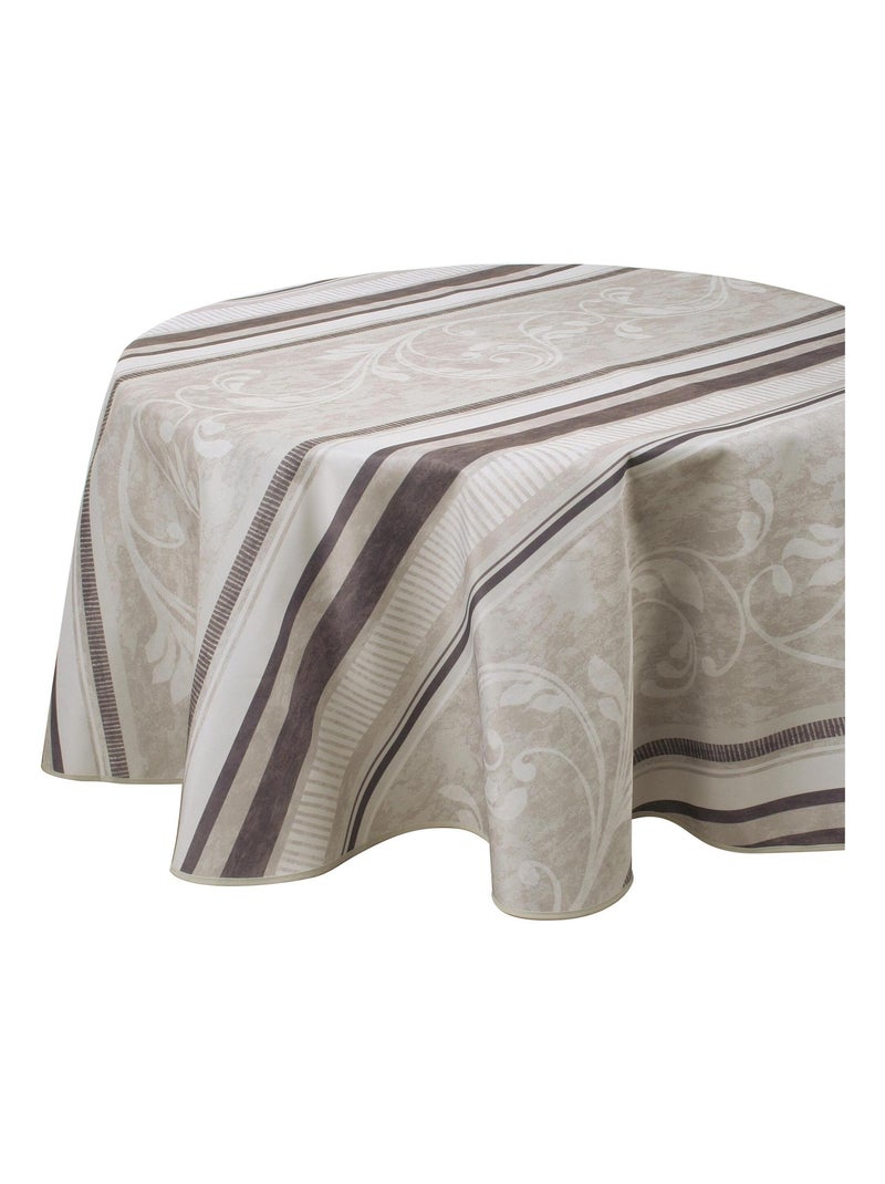 Nappe Anti-taches Arabesque - Ovale 150 x 240 cm Beige - Kiabi