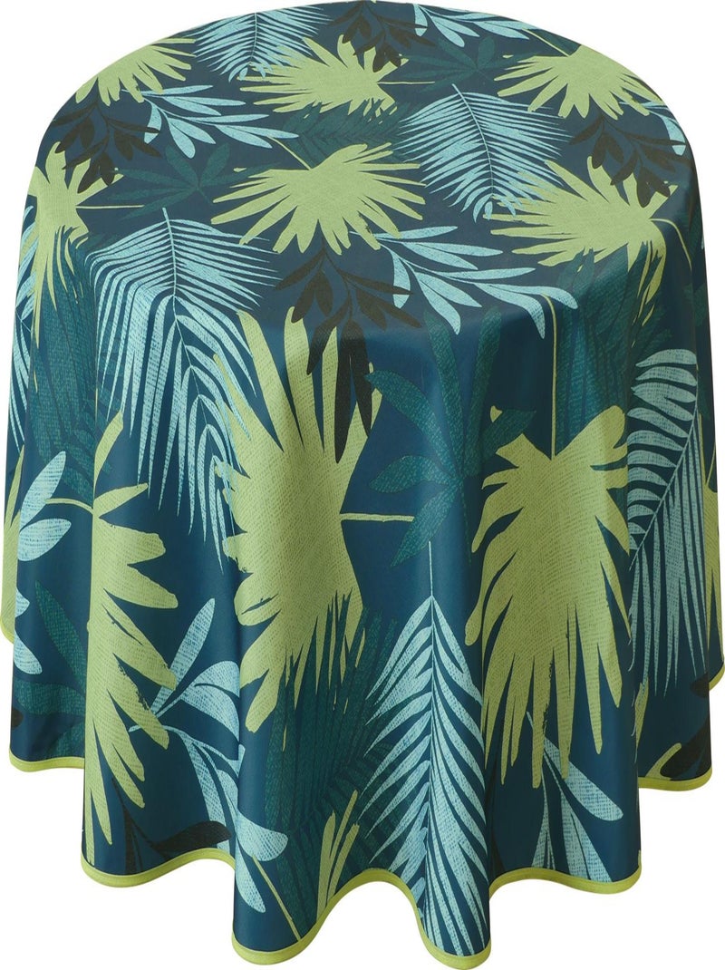Nappe Anti-taches Bali - Ovale 150 x 240 cm Bleu Vert - Kiabi