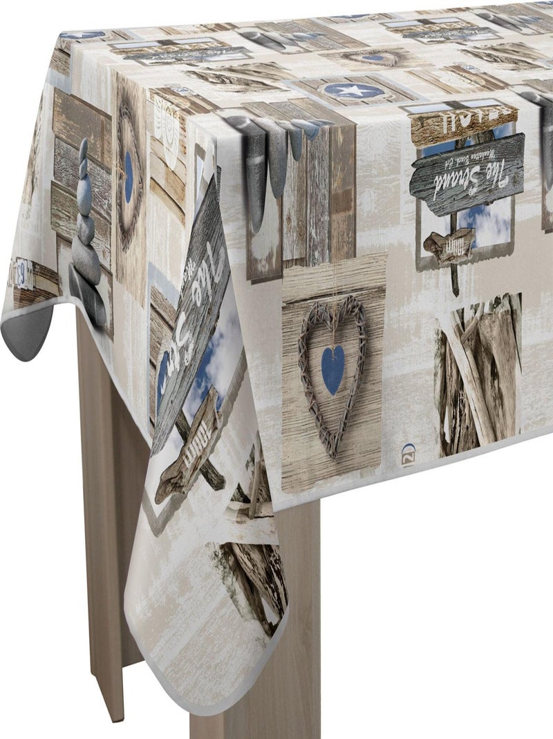 Nappe Anti-taches Beach Bleu Beige - Kiabi
