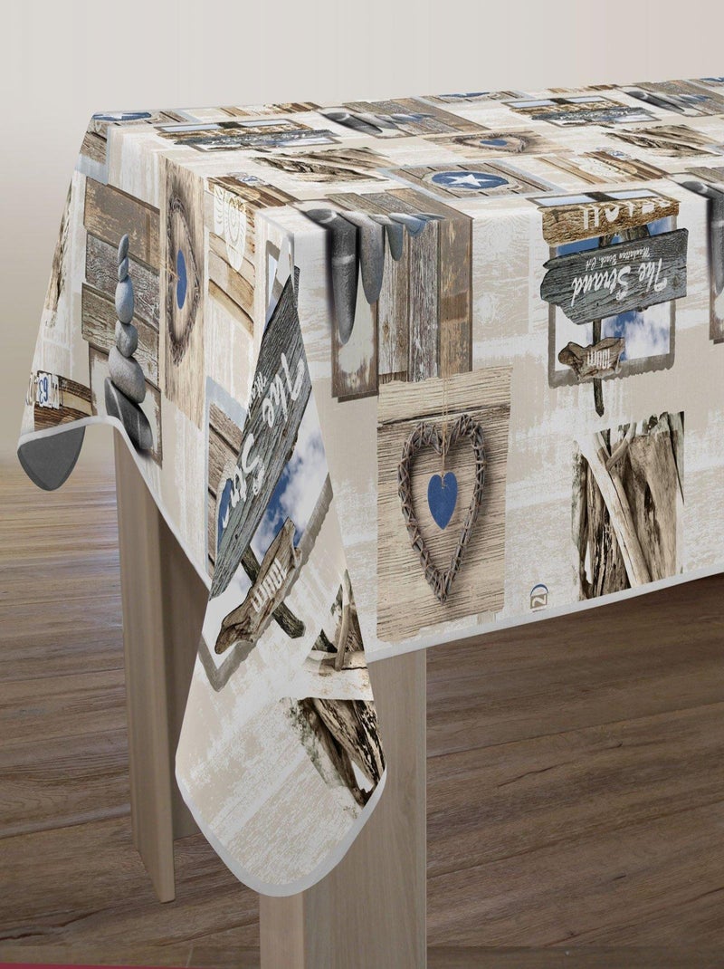 Nappe Anti-taches Beach Bleu Beige - Kiabi