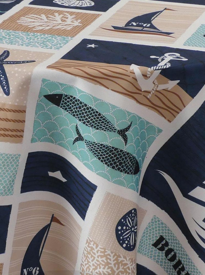 Nappe Anti-taches Bord de mer Bleu Beige - Kiabi