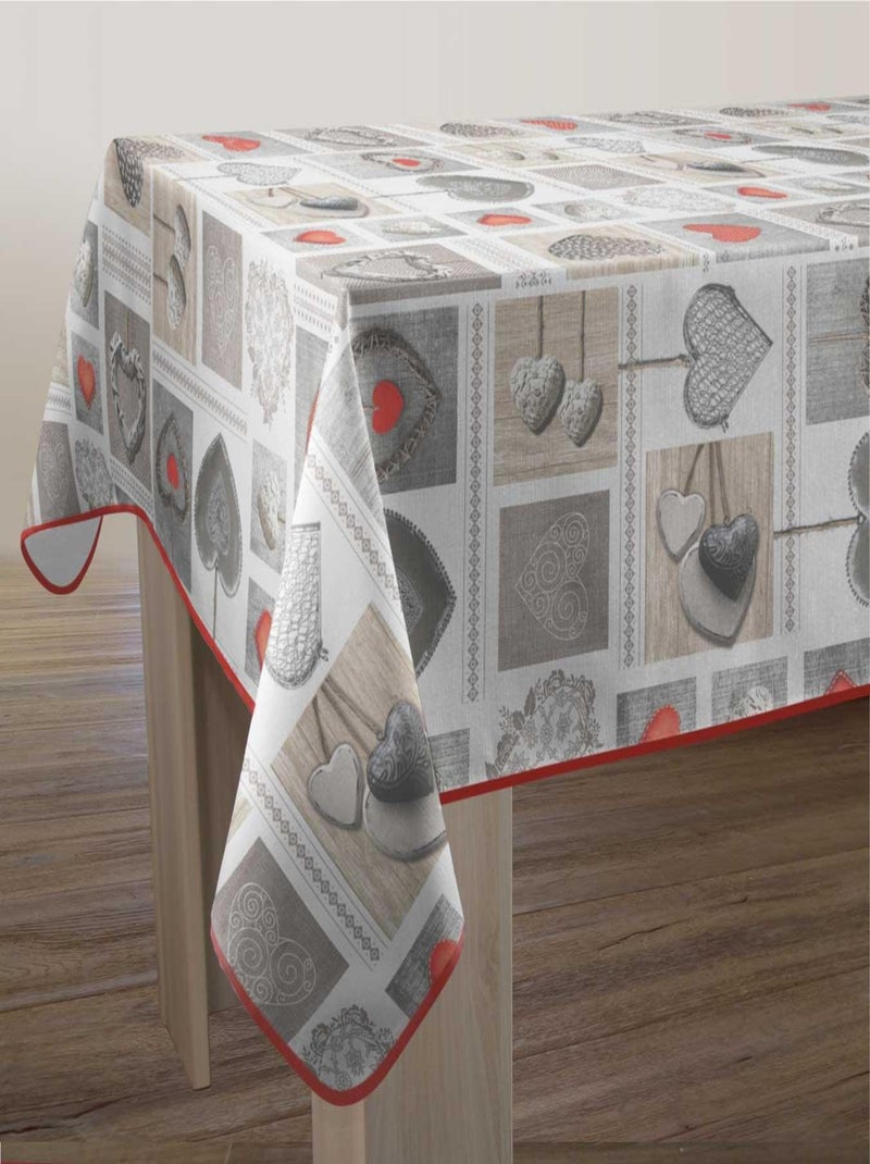 Nappe Anti-taches Coeurs Rouge - Kiabi