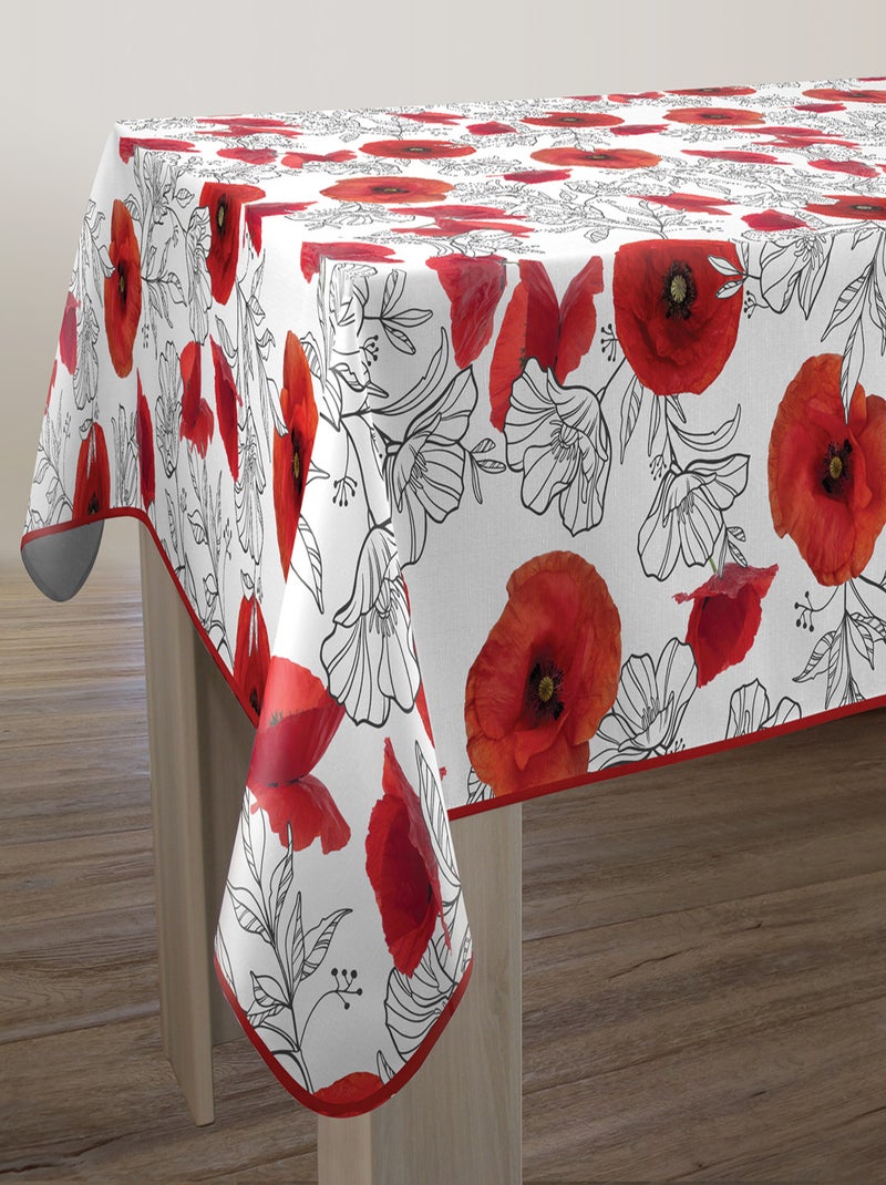 Nappe Anti-taches Coquelicot Rouge coquelicot - Kiabi