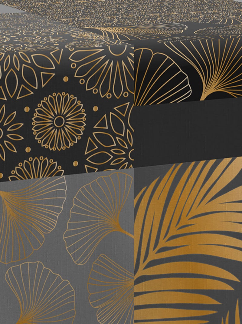 Nappe Anti-taches Doha Noir Doré Gris - Kiabi