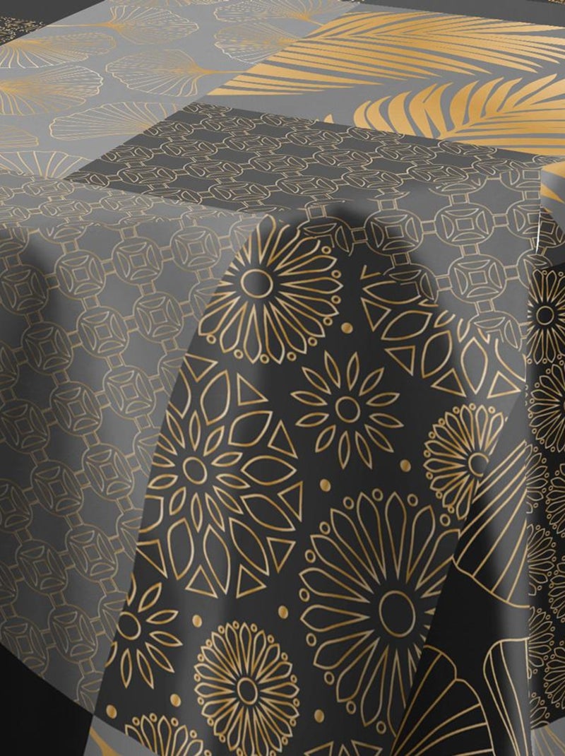 Nappe Anti-taches Doha Noir Doré Gris - Kiabi