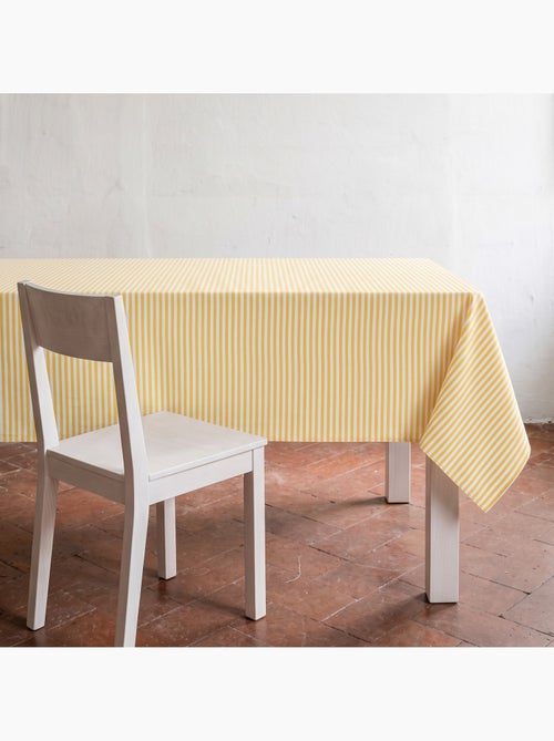 Nappe anti-taches en coton à fines rayures - gamusi. - Kiabi Nappe anti-taches en coton à fines rayures - gamusi. - Kiabi