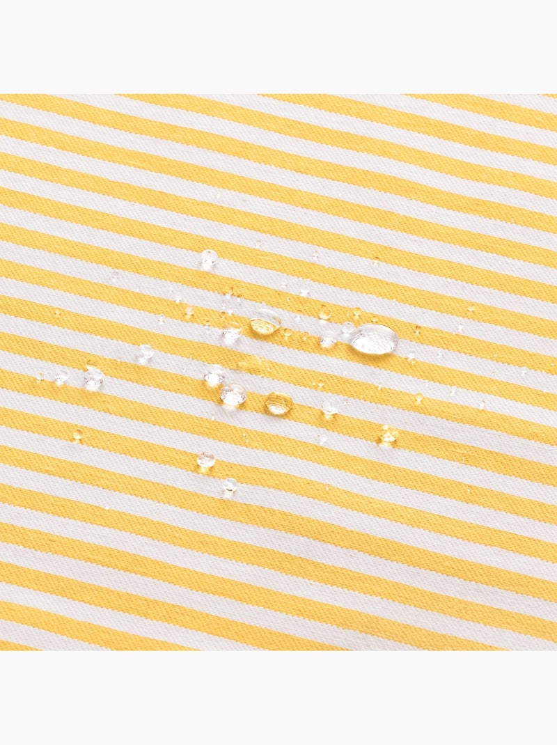 Nappe anti-taches en coton à fines rayures - gamusi. Jaune - Kiabi