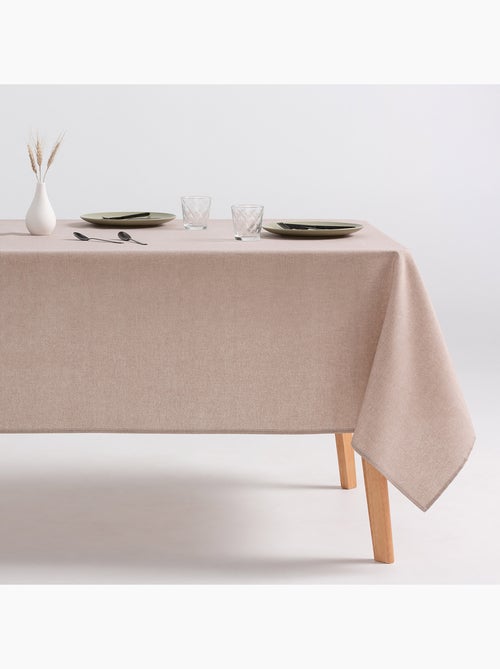 Nappe anti-taches en coton uni, tissu chiné. Tombé naturel, effet tissu - Gamusi. - Kiabi Nappe anti-taches en coton uni, tissu chiné. Tombé naturel, effet tissu - Gamusi. - Kiabi